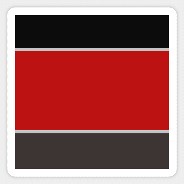 red and black abstract minimalist design Sticker by pauloneill-art
